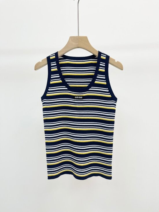 Miu Miu Orange Striped Camisole